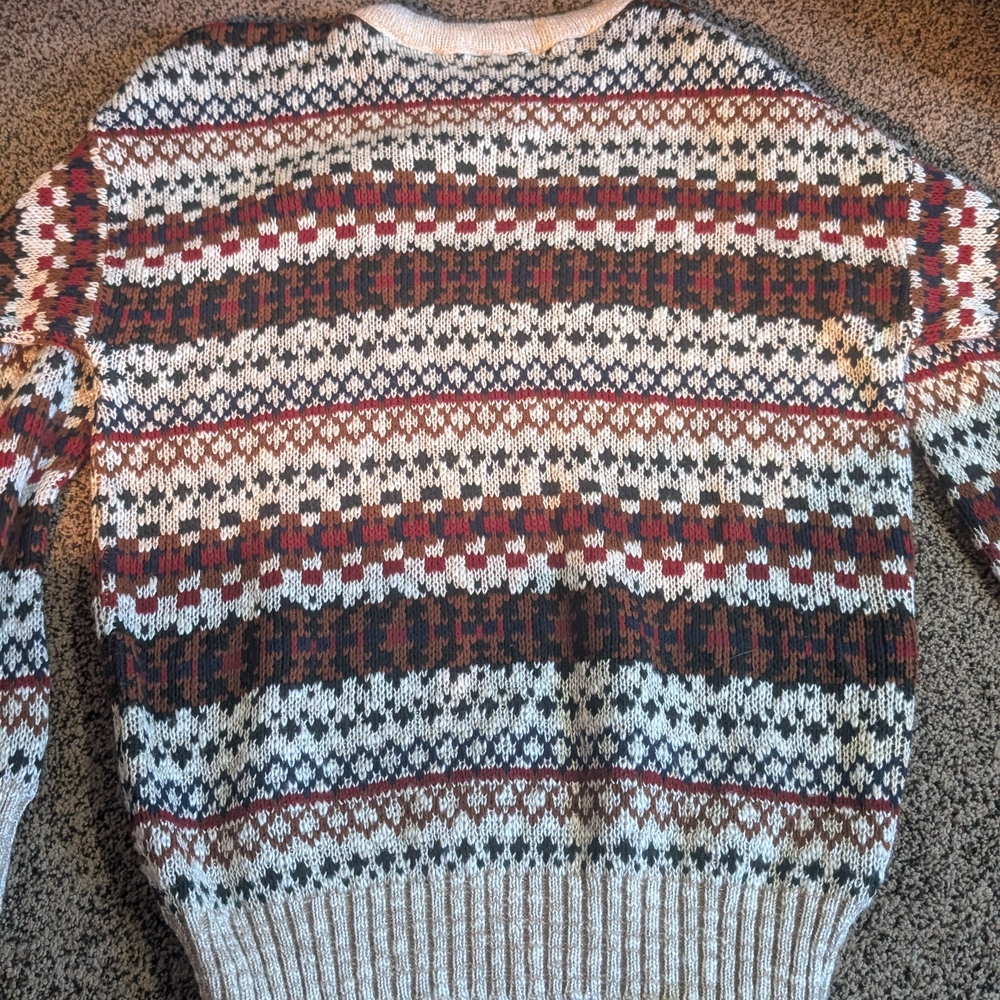 Multicolor Patterned Mens Sweater - Picture 5 of 5